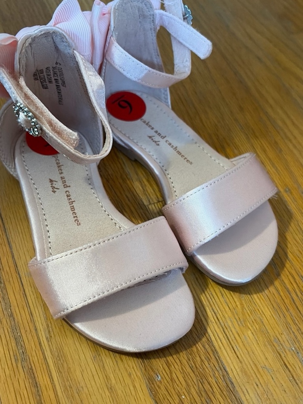 cupcakes & cashmere Light Pink Satin Dress Sandals for Girls